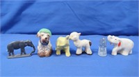 Vintage Ceramic-Glass-Metal Animals