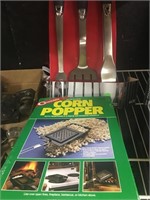barbeque set/popcorn popper for fire