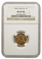 NGC MS-65 RB 1909 Lincoln Cent