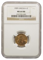 NGC MS-64 RB 1909 Lincoln Cent