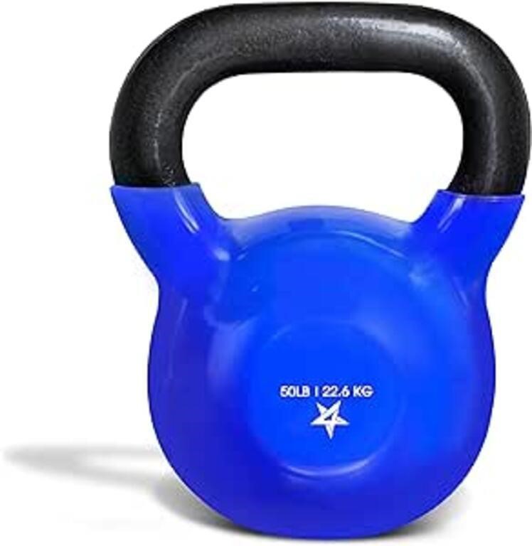 NEW $130 Yes4All Vinyl Coated Kettlebell-50lbs