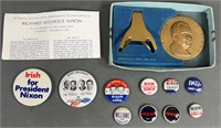 10pc 1960s-70s Richard Nixon US Presidential Pins