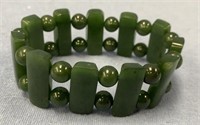 Kobuk jade stretch bracelet, 3.25" when laid flat