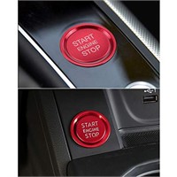 LECART 2Pcs Car Start Stop Engine Button Cover Tri
