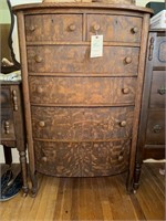(6) Drawer Antique Dresser on Casters