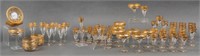 Gilt-Trimmed Glass Stemware, 67 Pieces