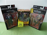 (2) The Witcher Wild Hunt Action Figures &
