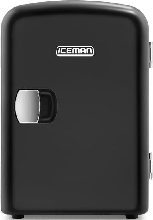 Chefman Mini Portable Black Personal Fridge Cools