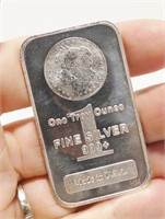 One Ounce .999 Silver Bullion Bar