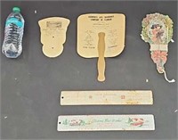 variety of vintage advertising pieces
