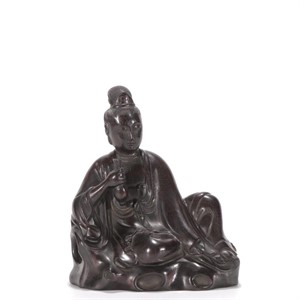 RepublicanChinese Zitan Wood Carved Guanyin Statue