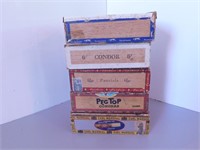 Lot de 5 boîtes à cigare (vide) vintage