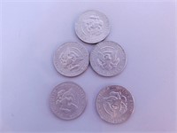 Monnaie USA lot de 5x 50 1971(2), '72, '73, '74