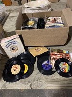 Large Box of 45 Records