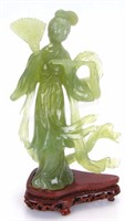 Green Jade Carving of Quan Yen
