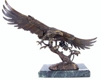 Bronze Bald Eagle Lamp