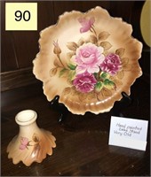 Hand Painted Porcelain Cake Stand