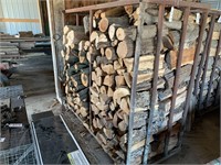 Metal Rack w/ firewood