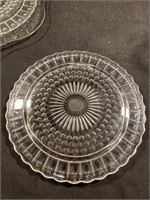 Vintage 1950's Federal Glass 3 Footed Cake Plate