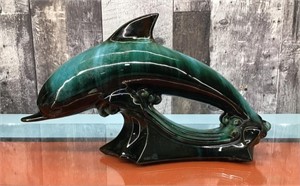 Glazed ceramic dolphin