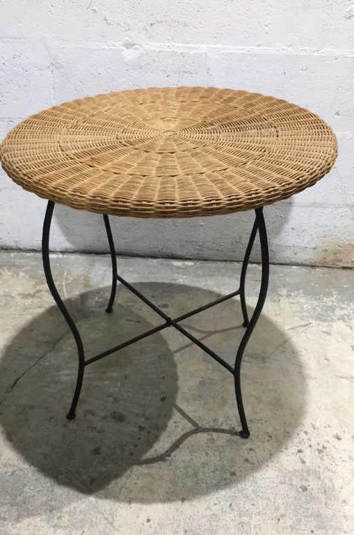 Round Wicker 7 Metal Table T13B