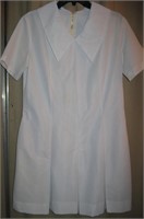 Retro Sears Nurse Waitress White Uniform Dress