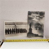 Pair WWI Postcards, Photo & YMCA returning Troops