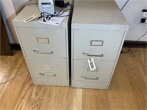PAIR OF TWO DRAWER FILE CABINETS