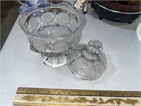 Fostoria Glass Clear wedding candy dish