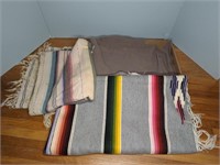 (2) RUGS AND FABRIC PIECE