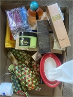 Miscellaneous box , hand cream,tissue, foot care,