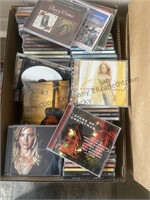 Box and small tote of Music cd’s and more