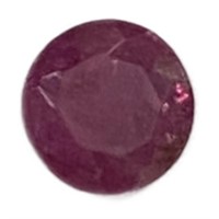 Natural Round Cut .35ct Red Ruby