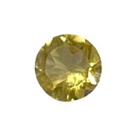 Natural 0.76ct Round Cut Yellow Citrine Gemstone