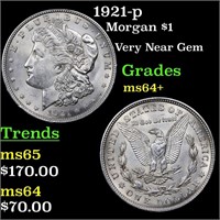 1921-p Morgan $1 Grades Choice+ Unc
