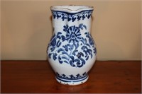 Antique Pitcher Decorated With Cobalt Blue 8 1/4"