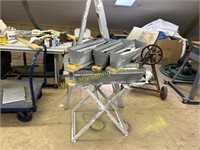 6 Saw Horses, 1 Body Pannel Stand, Step Ladder