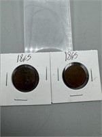 (Times 2) 1865 2 Cent Piece