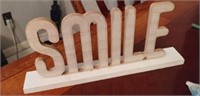 Wood Smile Sign