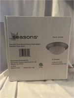 NIB- Seasons two-light flush mount fixture