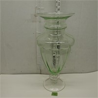Tall Glass Green Accent Vase