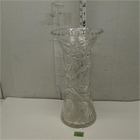 Tall Press/Cut Glass Vase