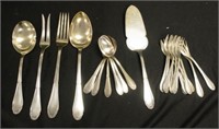 Group German silver plate serving cutlery