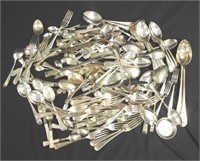 Large quantity of various silver plate flatware