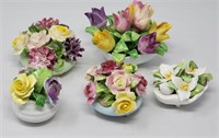 (5) Vintage Bone China Floral Bouquet