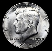 1984-d Kennedy Half Dollar 50c Grades GEM+ Unc