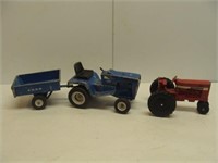 FORD Mower and Wagon and IHC 656 Tractor