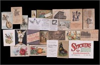 Antique Trade Cards, Postcards, & Advertising (25)