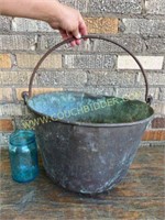 Antique copper kettle