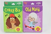 Old Maid and Crazy 8s Jumbo Size Card Game Packs